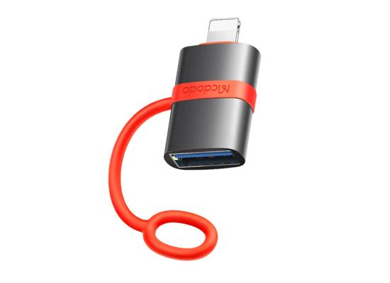 Mcdodo OT-2600 USB-A 3.0 to Lightning Adapter High Speed Data Transfer OTG Compatible Aluminum Alloy Exterior Silicone Band Design